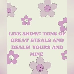LIKE THIS TO BE NOTIFIED WHEN I GO LIVE! BUNCH OF STEALS AND DEALS!! 🩷🌸🩷